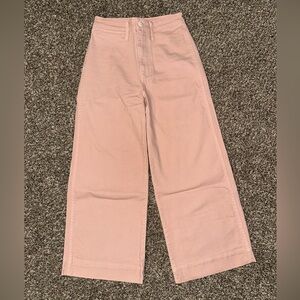 Madewell Wide-Leg High-Rise Jeans in Blush Pink